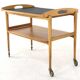 mid century modern wooden Trolley with removable tray