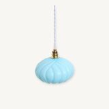Lampe baladeuse vintage en opaline bleue