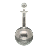 Worked glass decanter - faceted cap