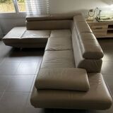 Leather corner sofa