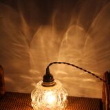 Moulded glass hand lamp