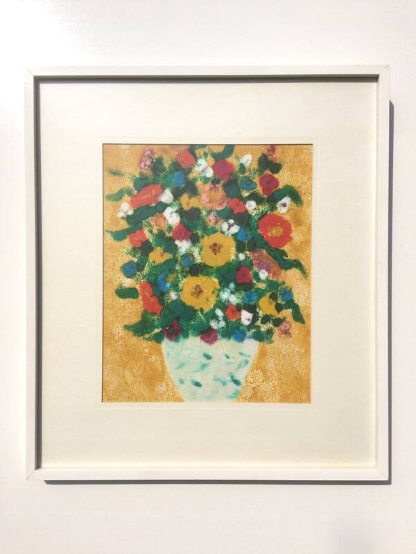 Pastel 'Flowers'. Vintage 70s