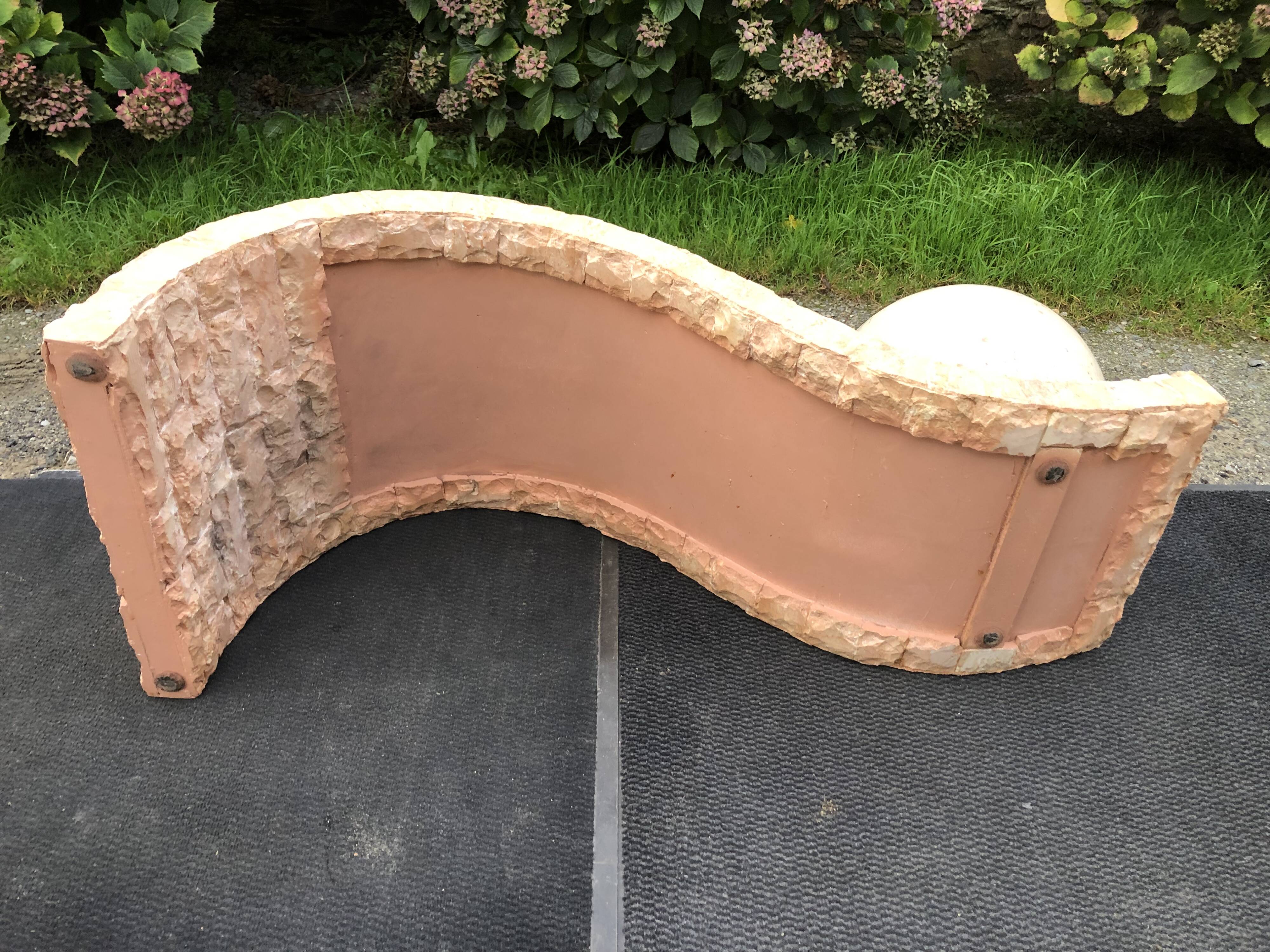 80s design coffee table. made of Mactan travertine stones from Magnussen ponte.