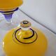 Yellow glass candy pot