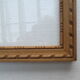 Cadre ancien bois clair, sculpté, vitré,pour sujet 204 x 234 mm