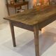 Compact rare rustic vintage solid wood farmhouse dining table.