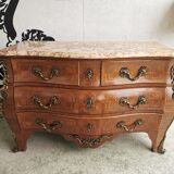 Chest of drawers tomb 1950's style louis xv inlaid