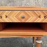 Vintage dressing table, marquetry, 50s / 60s