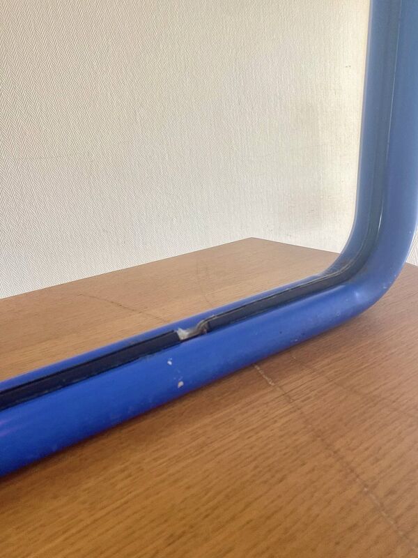 Miroir IKEA vintage acier tubulaire bleu