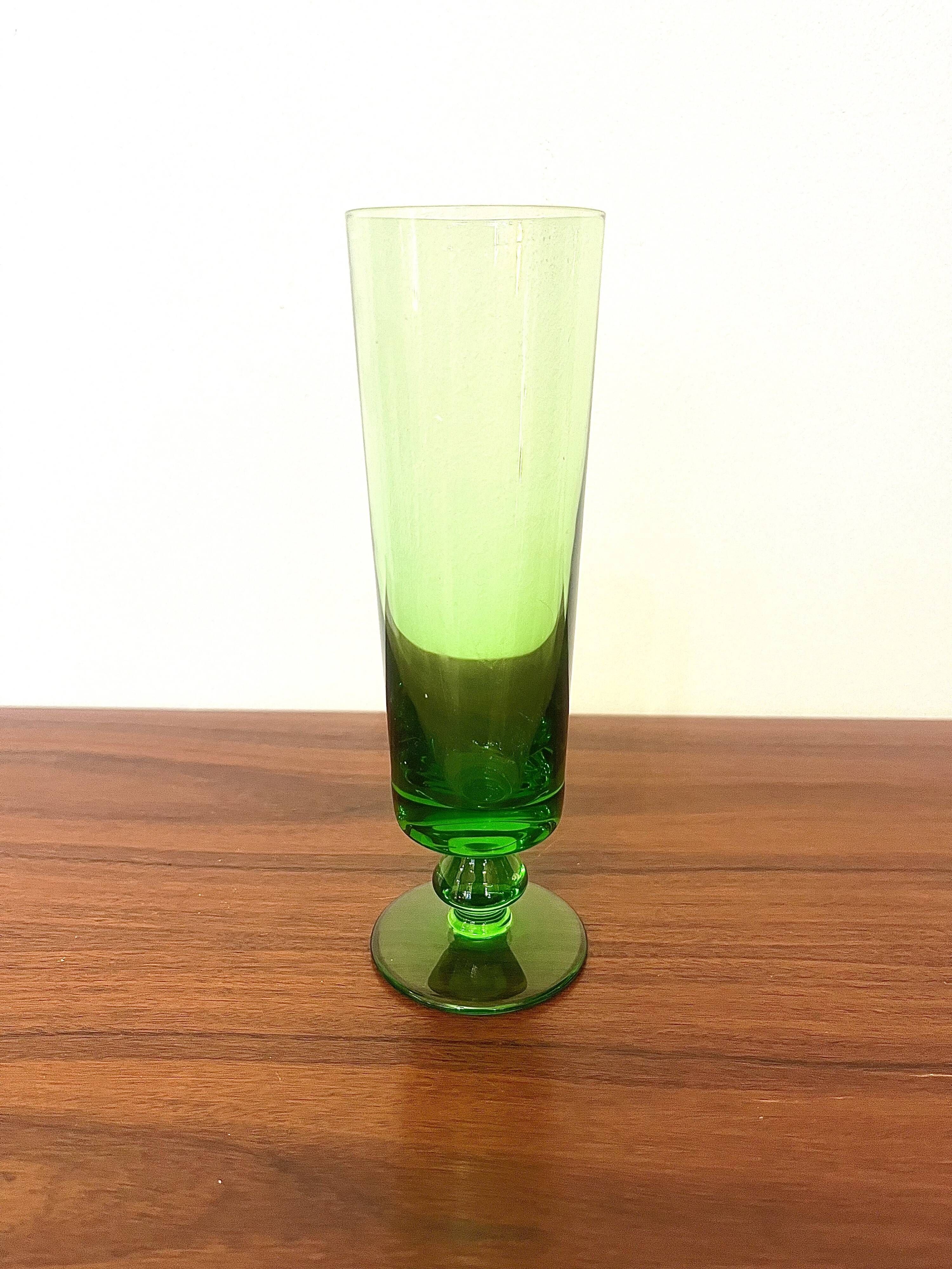 Vintage champagne flutes from the 1970s.