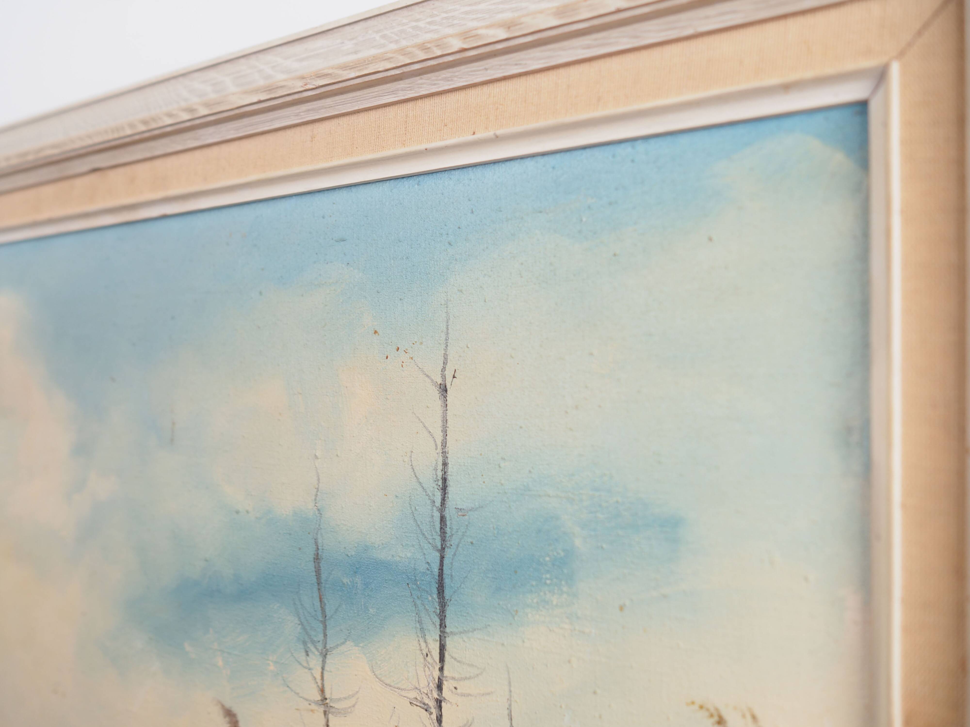 Painting „The Autumn Pond”, Scandinavian design, 1970s