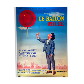 Affiche cinéma originale "Le ballon rouge" Albert Lamorisse 120x160cm 1956