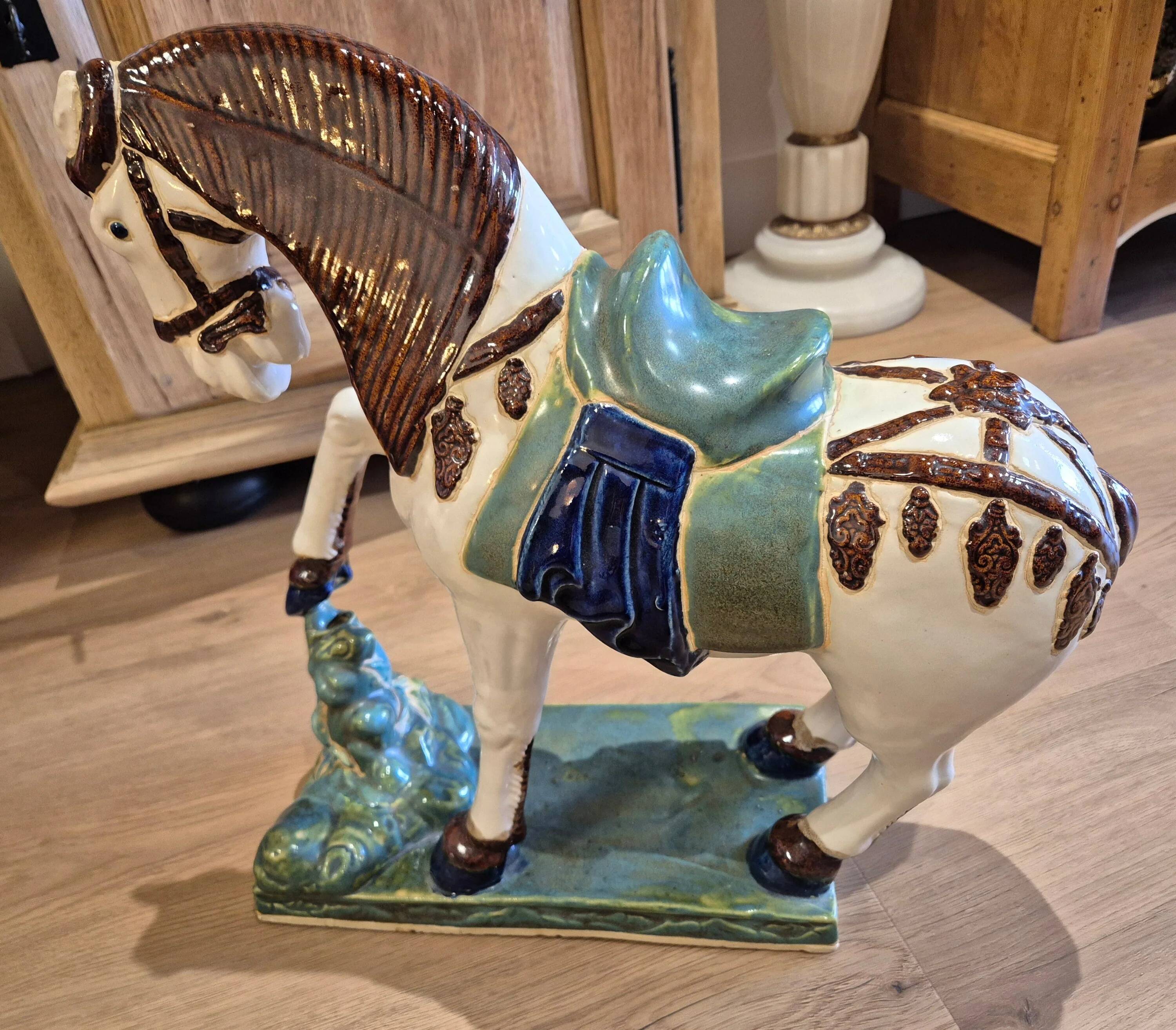Ceramic horse statue