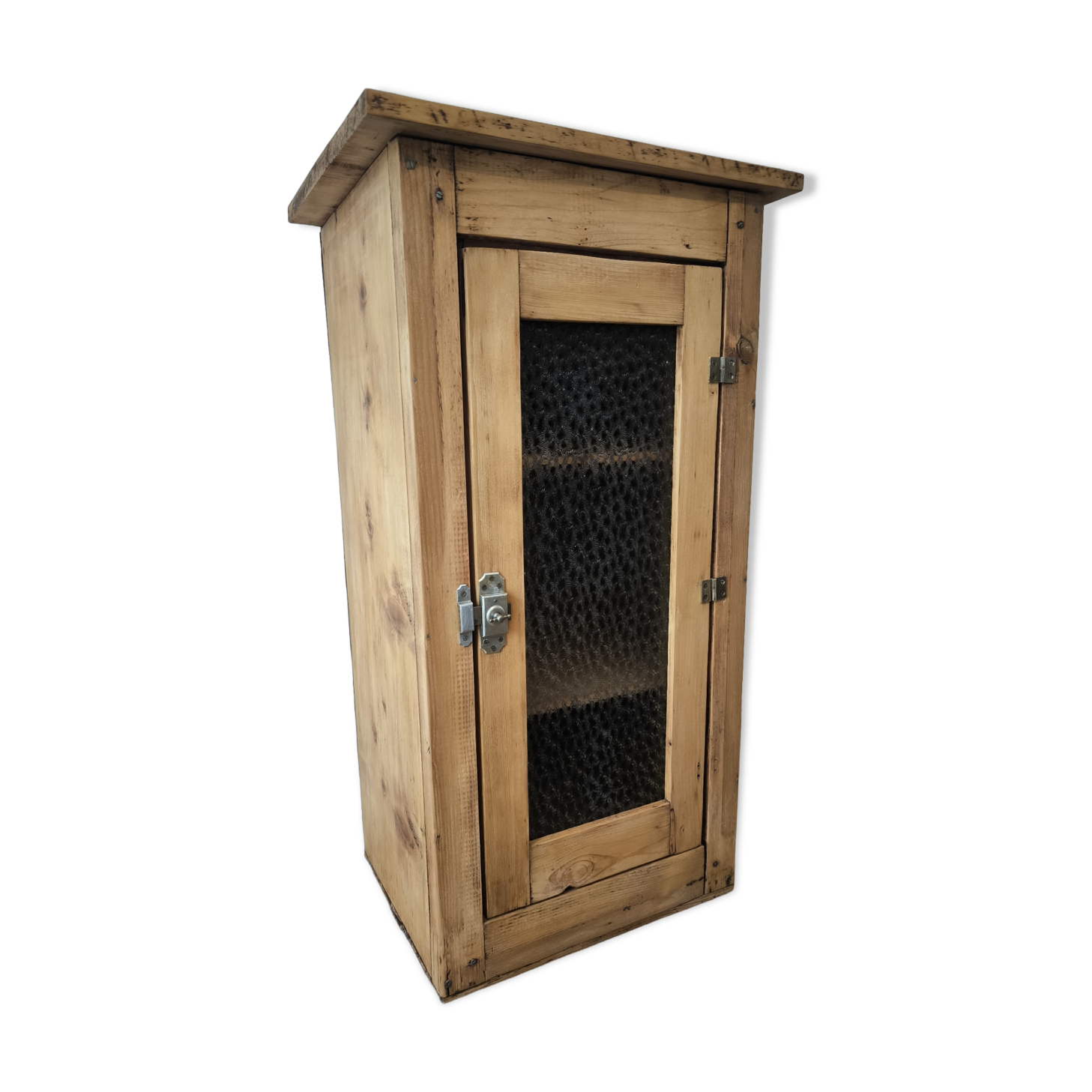 Antique pine and hammered glass confiturier - Renovated