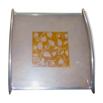 Art deco style service tray signed yves blayo