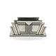 Royal signature - business card holder - art deco style - silver metal