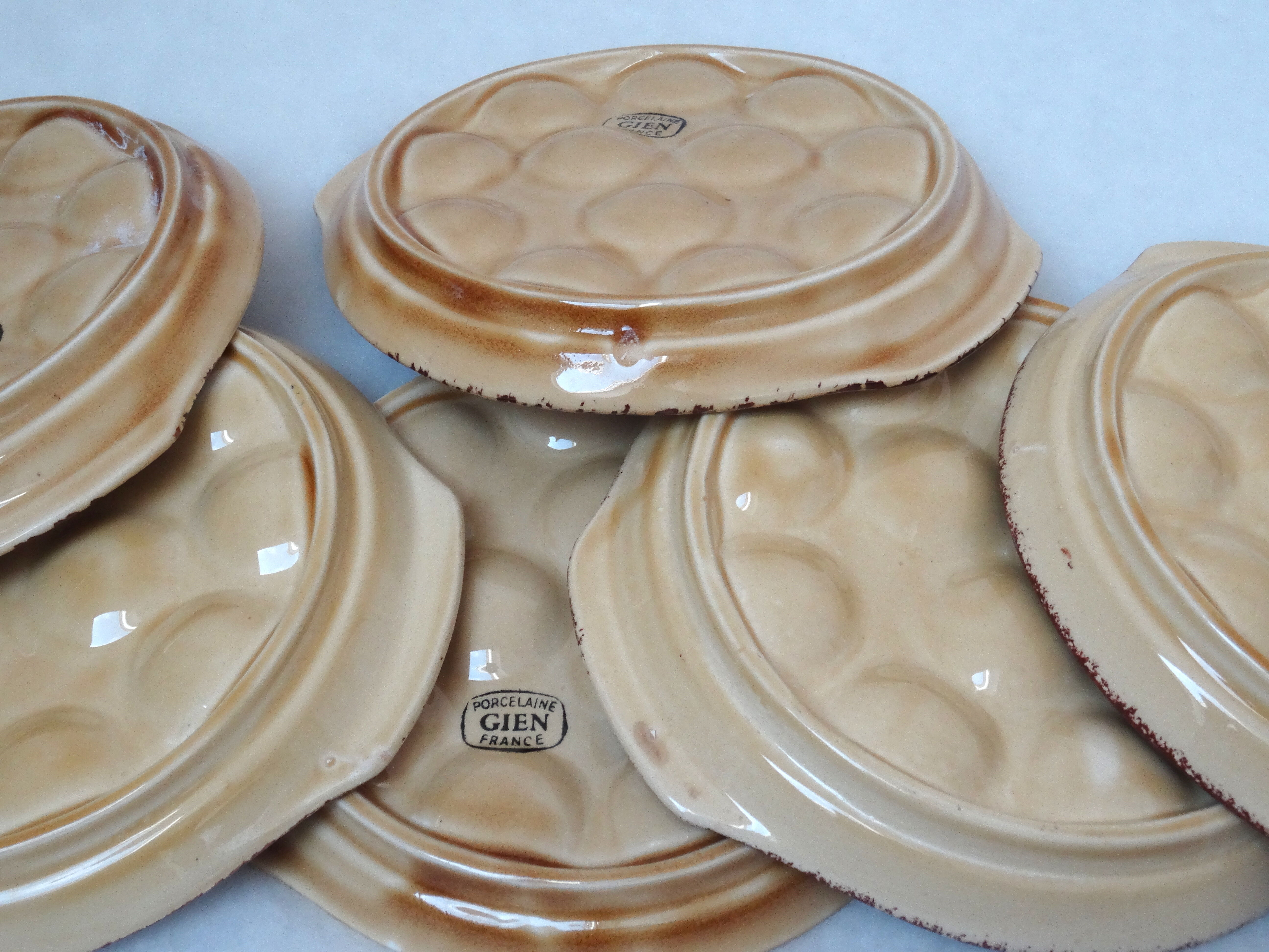6 Gien snail plates