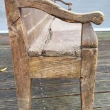 19th-century church pew, 245 cm long