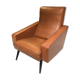 Brown skai armchair