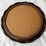 Miroir bois et rotin