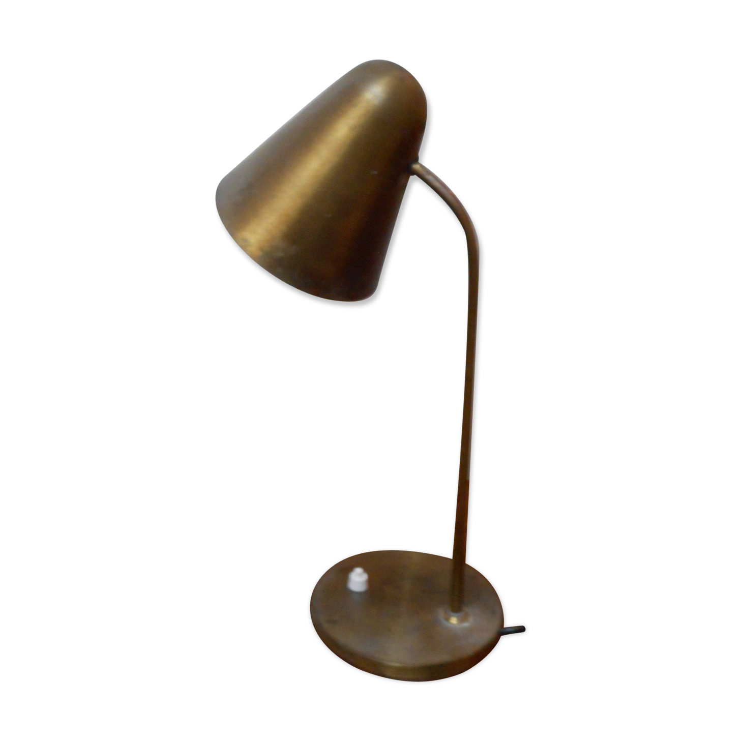 Hinged brass lamp