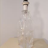 Pied de lampe en verre moulé 3 visages Suède 1960