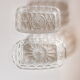 Butter dish from Reims in transparent glass