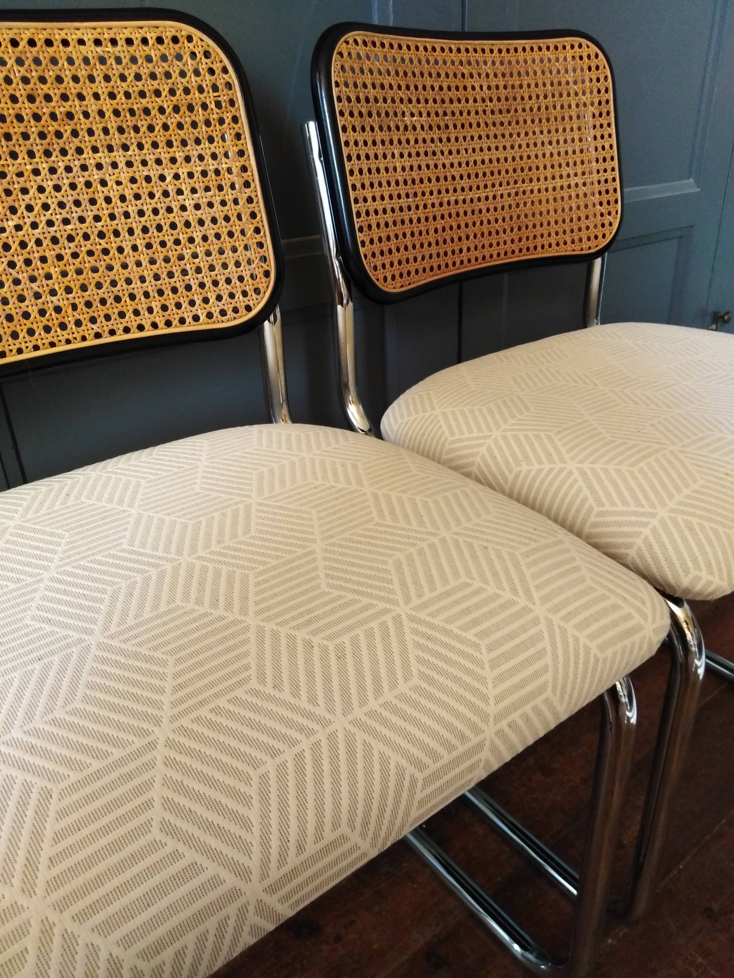 2 chairs cesca Marcel Breuer 1970