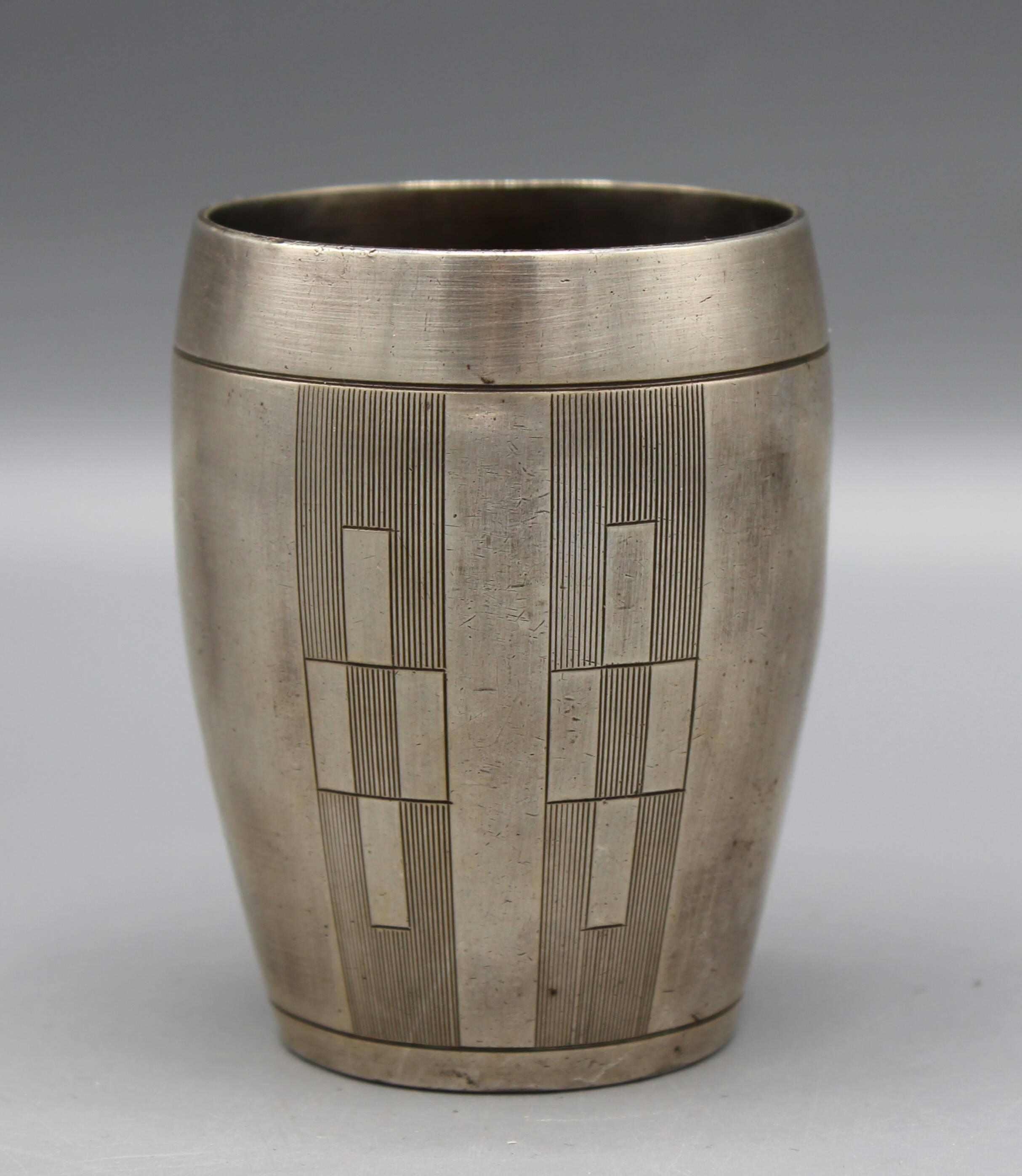 Silver-plated metal cup signed ravinet denfert - art deco