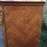Louis XV marquetry library display case with 2 doors stamped Maurice Rinck