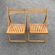 Paire de chaises pliante en bois