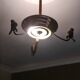 Petit lustre en cuivre "oiseaux" art déco.