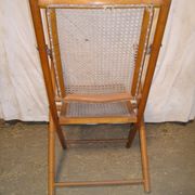 Fauteuil canné pliant début XX