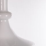 White mouth-blown opaline glass pendant by Michael Bang for Holmegaard, Denmark, 1980s