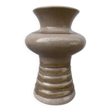Vase organique en céramique beige vintage 1970
