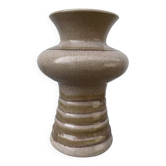 Vintage 1970s beige ceramic organic vase