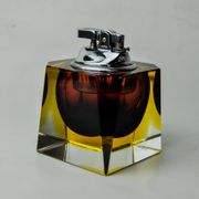 Red and yellow Sommerso lighter by Seguso, Murano glass, Italy, 970