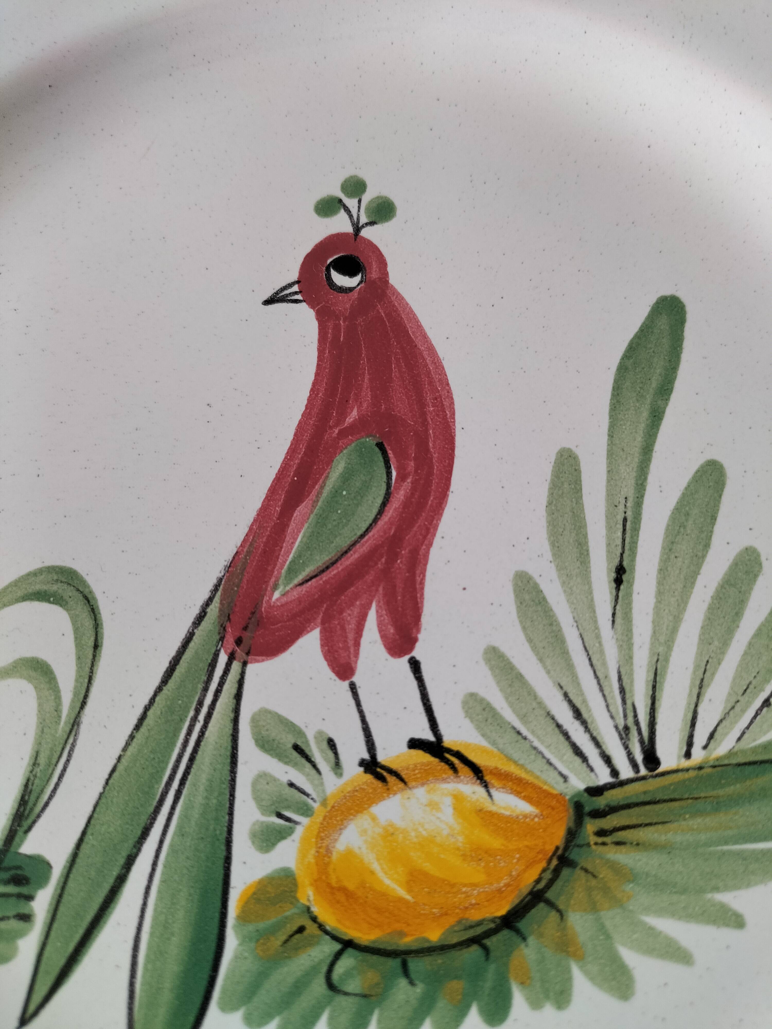 Set of 3 vintage Sainte-Radegonde earthenware plates