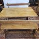 Farm table with benches