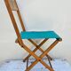Chaise de pecheur pliante en bois et tissu
