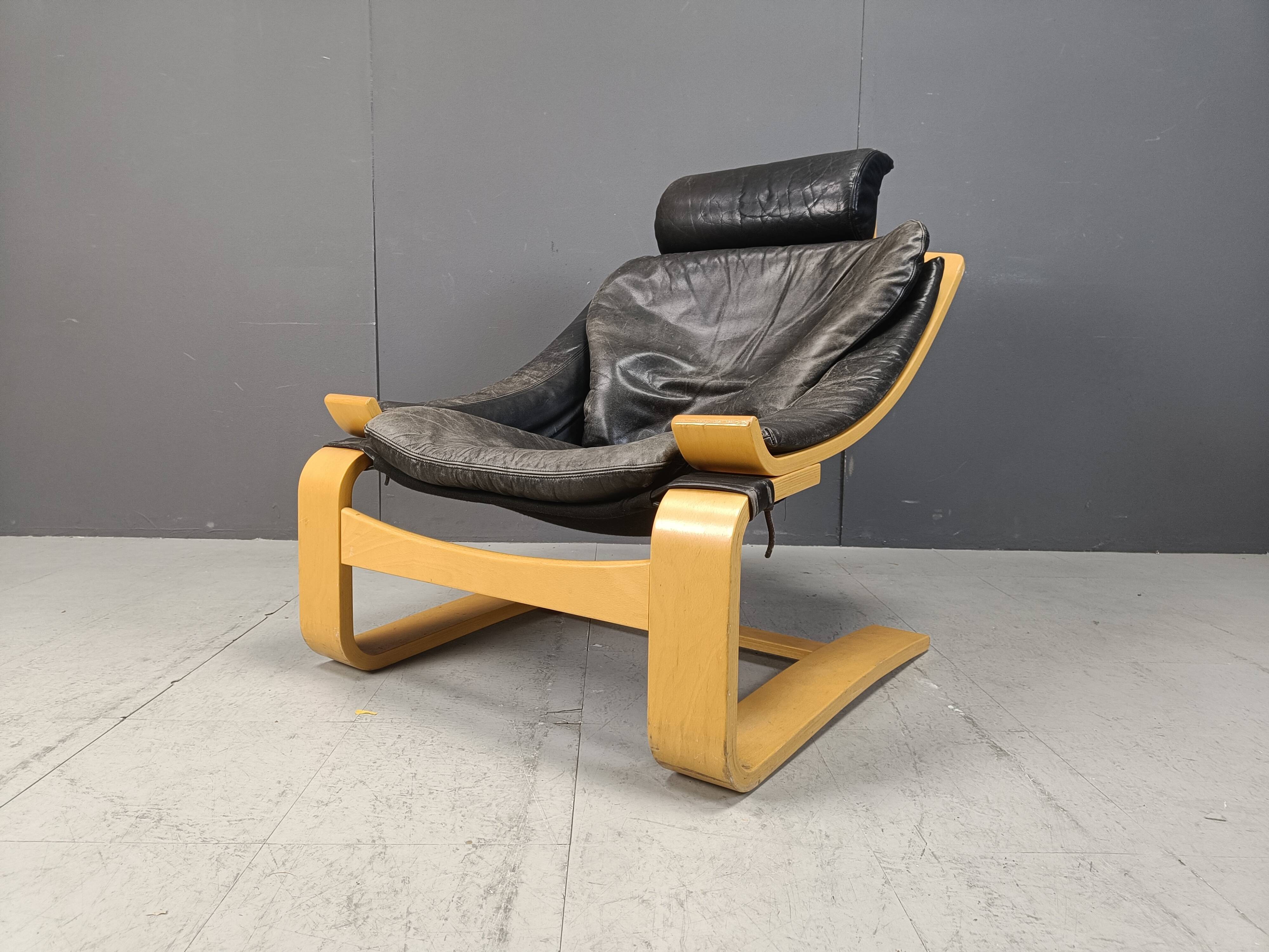 Swedish Kroken armchair by Ake Fribyter for Nelo Möbel, 1970s