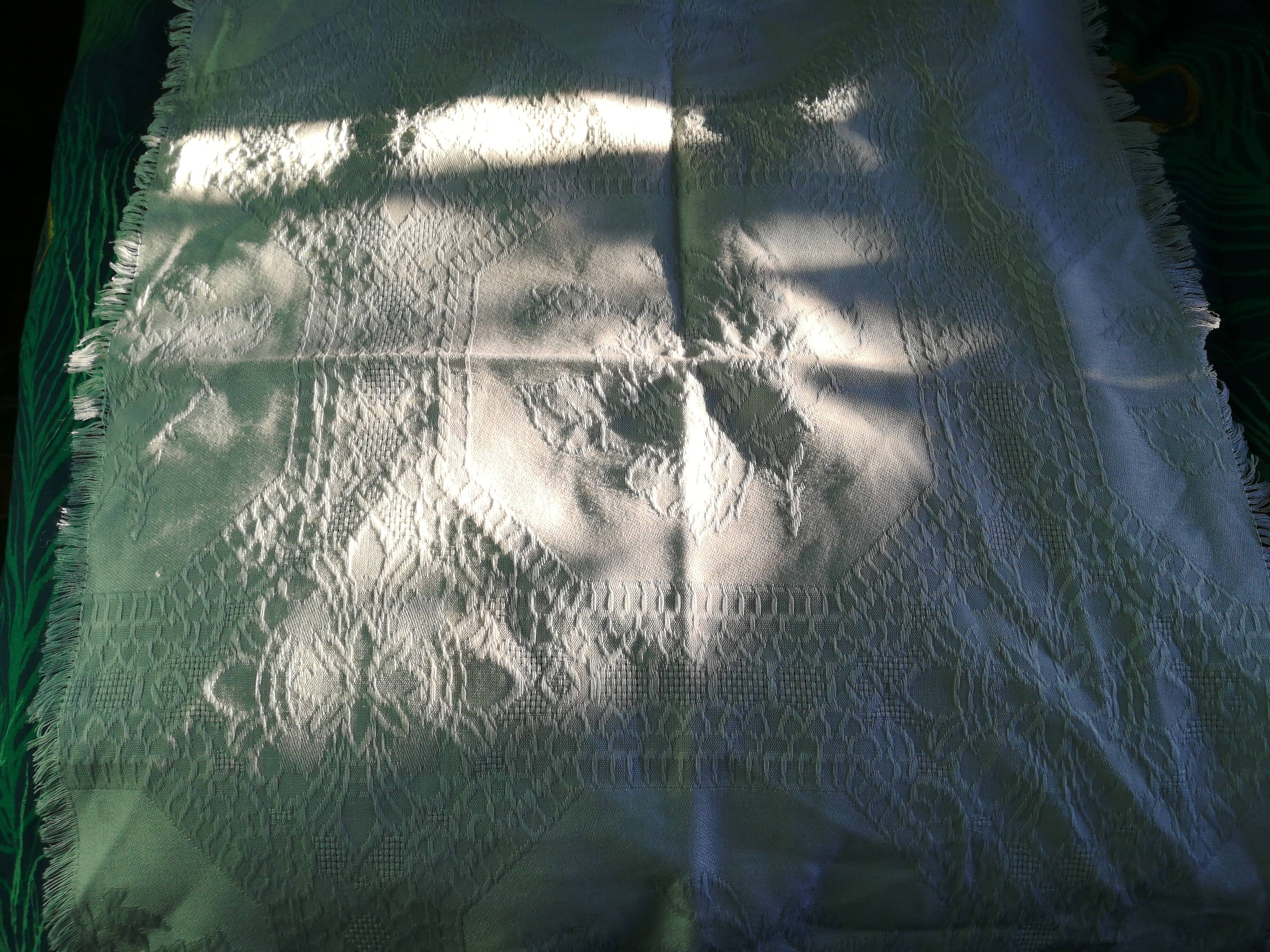 Set of 12 damask cotton towels