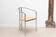 Vintage chair in light wood with chrome legs