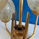 1950s gold pendant light with 4 egg globes
