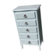 Chiffonnier gris 5 tiroirs en bois