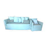 Canapé gervasoni ghost + housses + fauteuil assorti