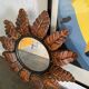 Miroir soleil bois sculpté vintage