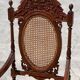 Set of 6 medallion armchairs in turned and carved wood from the late 19th century