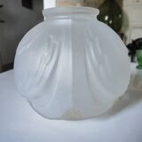 Art deco vase in molded pressed glass
