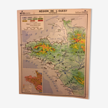 Carte d’école région de l’ouest (Bretagne)